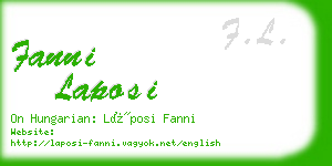 fanni laposi business card